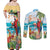 Aloha Hawaii Christmas Couples Matching Off Shoulder Maxi Dress and Long Sleeve Button Shirt It's 5 o'clock Somewhere LT7 - Wonder Print Shop