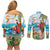 Aloha Hawaii Christmas Couples Matching Off Shoulder Short Dress and Long Sleeve Button Shirt It's 5 o'clock Somewhere LT7 - Wonder Print Shop