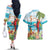 Aloha Hawaii Christmas Couples Matching Off The Shoulder Long Sleeve Dress and Hawaiian Shirt It's 5 o'clock Somewhere LT7 - Wonder Print Shop