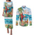 Aloha Hawaii Christmas Couples Matching Puletasi and Long Sleeve Button Shirt It's 5 o'clock Somewhere LT7 - Wonder Print Shop