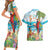 Aloha Hawaii Christmas Couples Matching Short Sleeve Bodycon Dress and Hawaiian Shirt It's 5 o'clock Somewhere LT7 - Wonder Print Shop