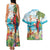 Aloha Hawaii Christmas Couples Matching Tank Maxi Dress and Hawaiian Shirt It's 5 o'clock Somewhere LT7 - Wonder Print Shop