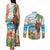 Aloha Hawaii Christmas Couples Matching Tank Maxi Dress and Long Sleeve Button Shirt It's 5 o'clock Somewhere LT7 - Wonder Print Shop