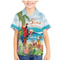 Aloha Hawaii Christmas Family Matching Mermaid Dress and Hawaiian Shirt It's 5 o'clock Somewhere LT7 - Wonder Print Shop