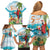 Aloha Hawaii Christmas Family Matching Off Shoulder Short Dress and Hawaiian Shirt It's 5 o'clock Somewhere LT7 - Wonder Print Shop