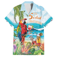 Aloha Hawaii Christmas Family Matching Off Shoulder Short Dress and Hawaiian Shirt It's 5 o'clock Somewhere LT7 - Wonder Print Shop