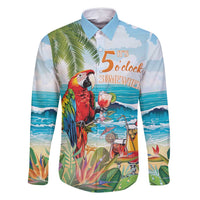 Aloha Hawaii Christmas Family Matching Off Shoulder Short Dress and Hawaiian Shirt It's 5 o'clock Somewhere LT7 - Wonder Print Shop