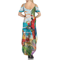 Aloha Hawaii Christmas Family Matching Summer Maxi Dress and Hawaiian Shirt It's 5 o'clock Somewhere - Wonder Print Shop
