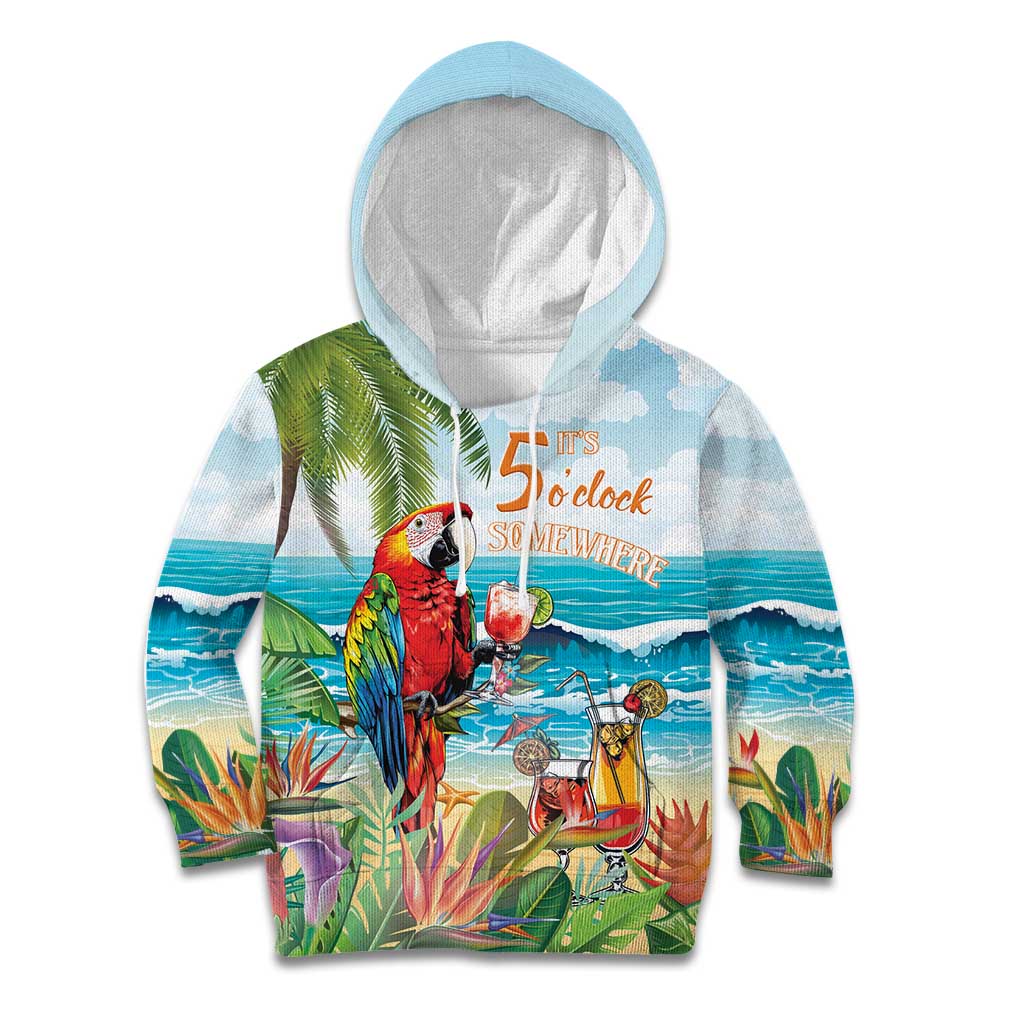 Aloha Hawaii Christmas Kid Hoodie It's 5 o'clock Somewhere - Wonder Print Shop