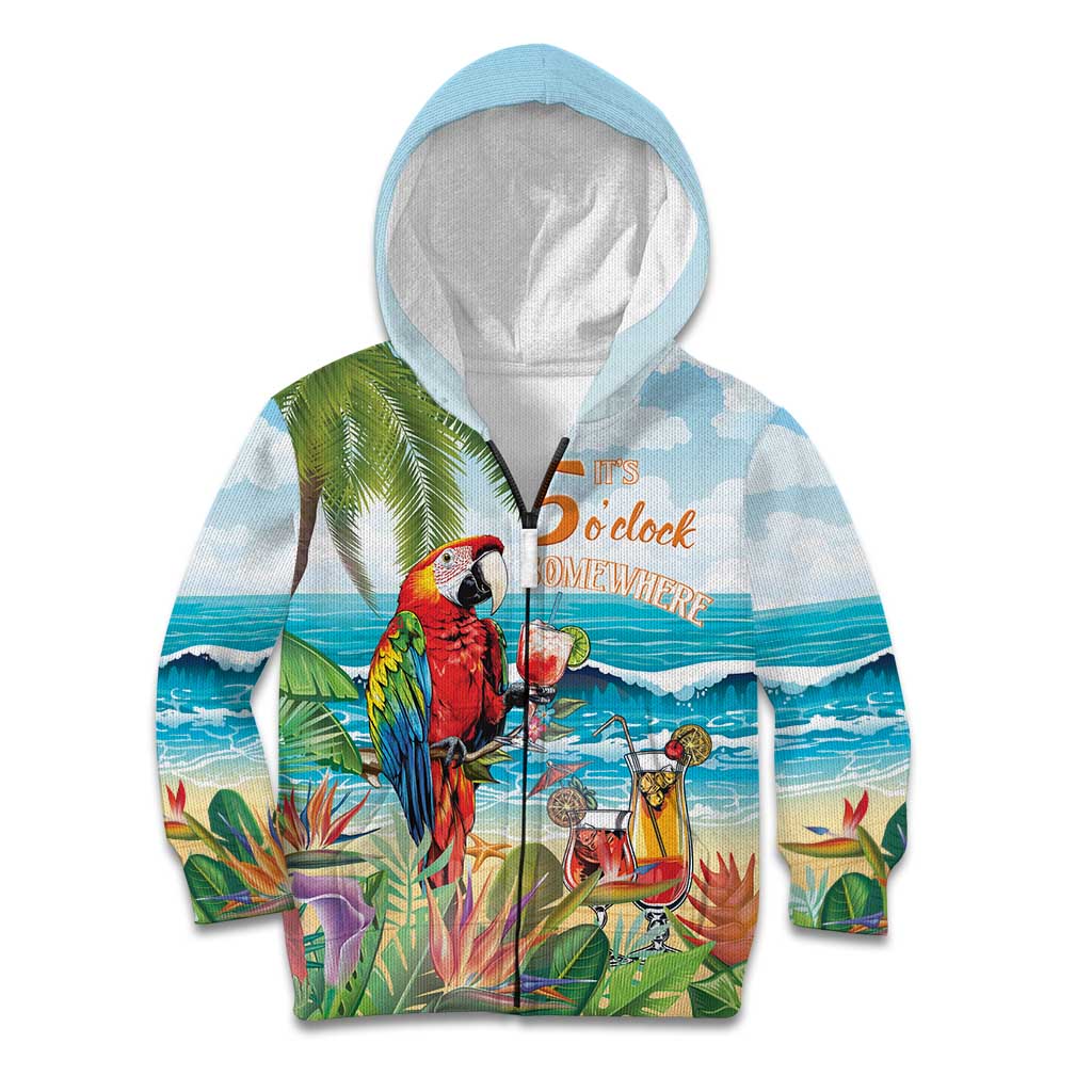 Aloha Hawaii Christmas Kid Hoodie It's 5 o'clock Somewhere - Wonder Print Shop