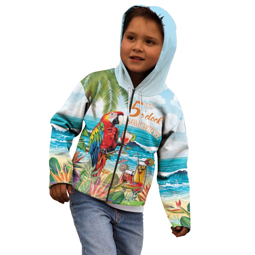 Aloha Hawaii Christmas Kid Hoodie It's 5 o'clock Somewhere - Wonder Print Shop