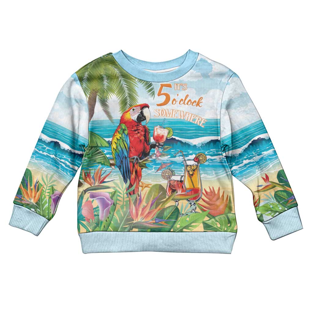 Aloha Hawaii Christmas Kid Ugly Christmas Sweater It's 5 o'clock Somewhere - Wonder Print Shop