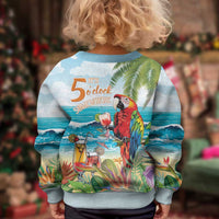 Aloha Hawaii Christmas Kid Ugly Christmas Sweater It's 5 o'clock Somewhere - Wonder Print Shop