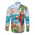 Aloha Hawaii Christmas Long Sleeve Button Shirt It's 5 o'clock Somewhere - Wonder Print Shop