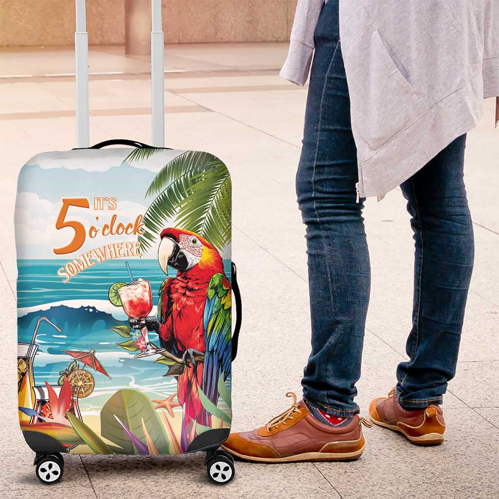 Aloha Hawaii Christmas Luggage Cover It's 5 o'clock Somewhere - Wonder Print Shop