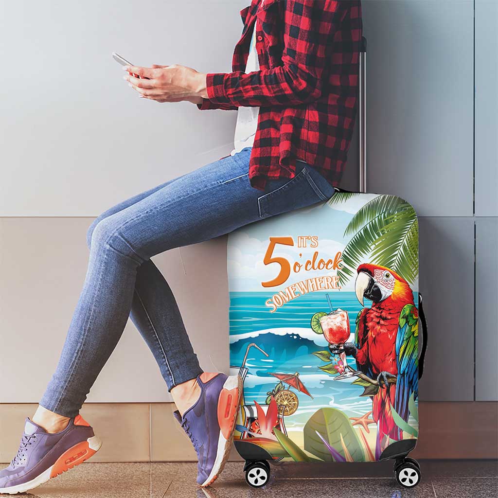 Aloha Hawaii Christmas Luggage Cover It's 5 o'clock Somewhere - Wonder Print Shop