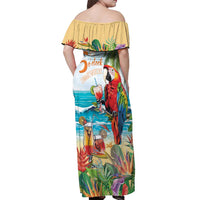 Aloha Hawaii Christmas Off Shoulder Maxi Dress It's 5 o'clock Somewhere - Wonder Print Shop