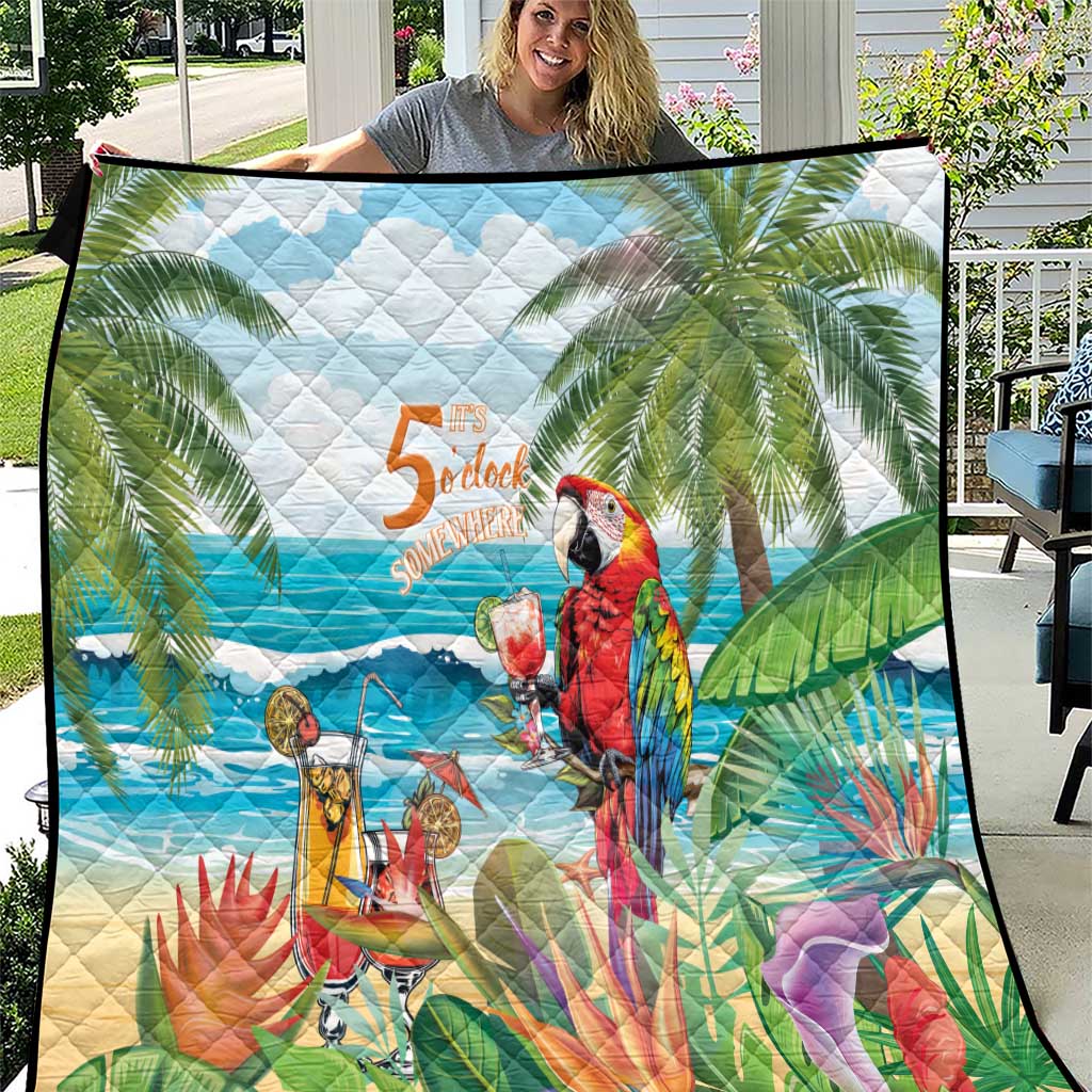 Aloha Hawaii Christmas Quilt It's 5 o'clock Somewhere - Wonder Print Shop