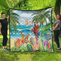Aloha Hawaii Christmas Quilt It's 5 o'clock Somewhere - Wonder Print Shop