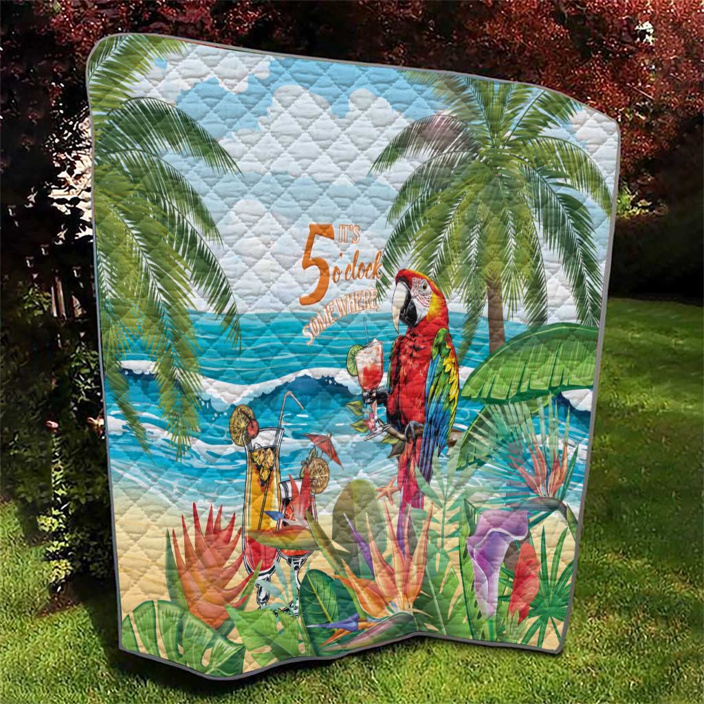 Aloha Hawaii Christmas Quilt It's 5 o'clock Somewhere - Wonder Print Shop