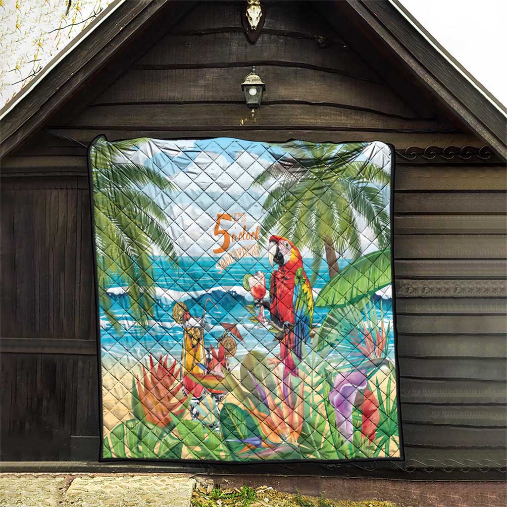Aloha Hawaii Christmas Quilt It's 5 o'clock Somewhere - Wonder Print Shop