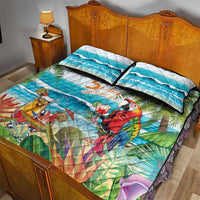 Aloha Hawaii Christmas Quilt Bed Set It's 5 o'clock Somewhere - Wonder Print Shop