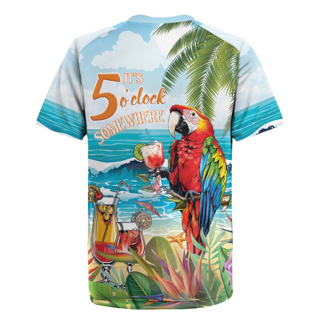 Aloha Hawaii Christmas Rugby Jersey It's 5 o'clock Somewhere - Wonder Print Shop