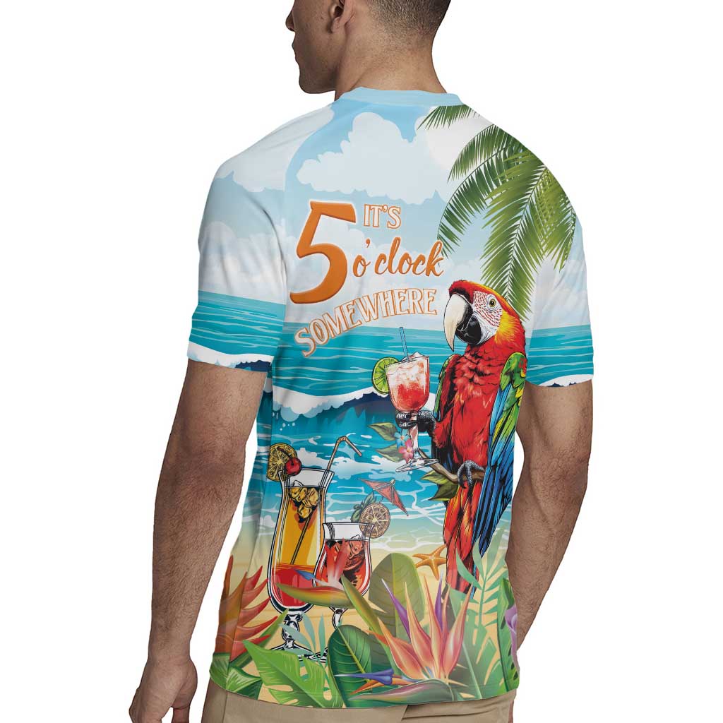 Aloha Hawaii Christmas Rugby Jersey It's 5 o'clock Somewhere - Wonder Print Shop