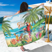 Aloha Hawaii Christmas Sarong It's 5 o'clock Somewhere - Wonder Print Shop