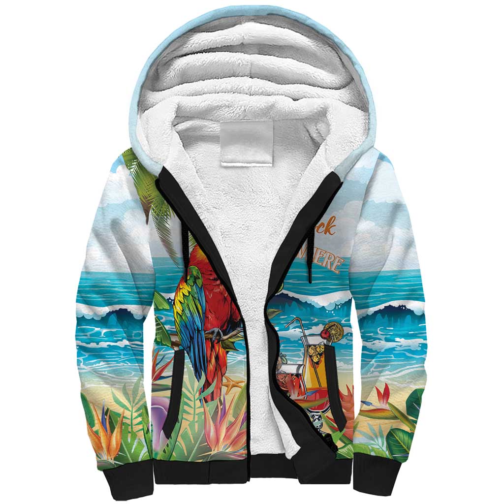 Aloha Hawaii Christmas Sherpa Hoodie It's 5 o'clock Somewhere - Wonder Print Shop
