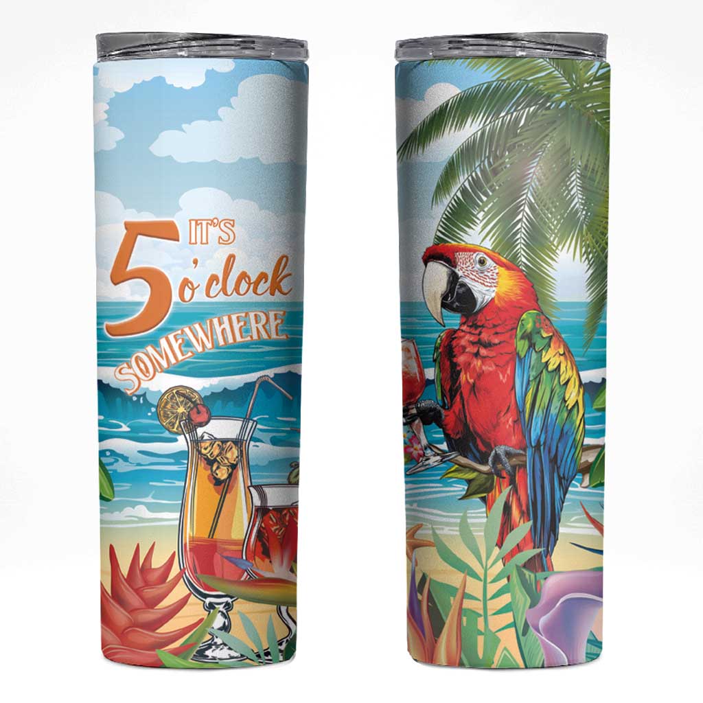 Aloha Hawaii Christmas Skinny Tumbler It's 5 o'clock Somewhere - Wonder Print Shop