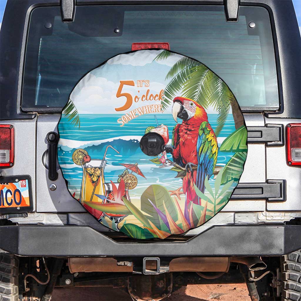 Aloha Hawaii Christmas Spare Tire Cover It's 5 o'clock Somewhere - Wonder Print Shop