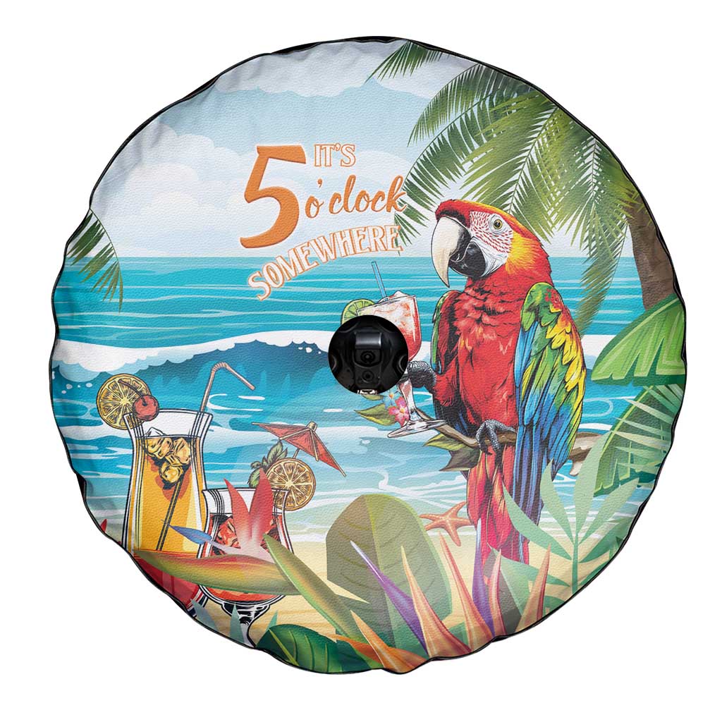 Aloha Hawaii Christmas Spare Tire Cover It's 5 o'clock Somewhere - Wonder Print Shop
