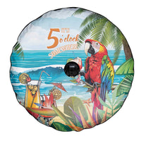 Aloha Hawaii Christmas Spare Tire Cover It's 5 o'clock Somewhere - Wonder Print Shop