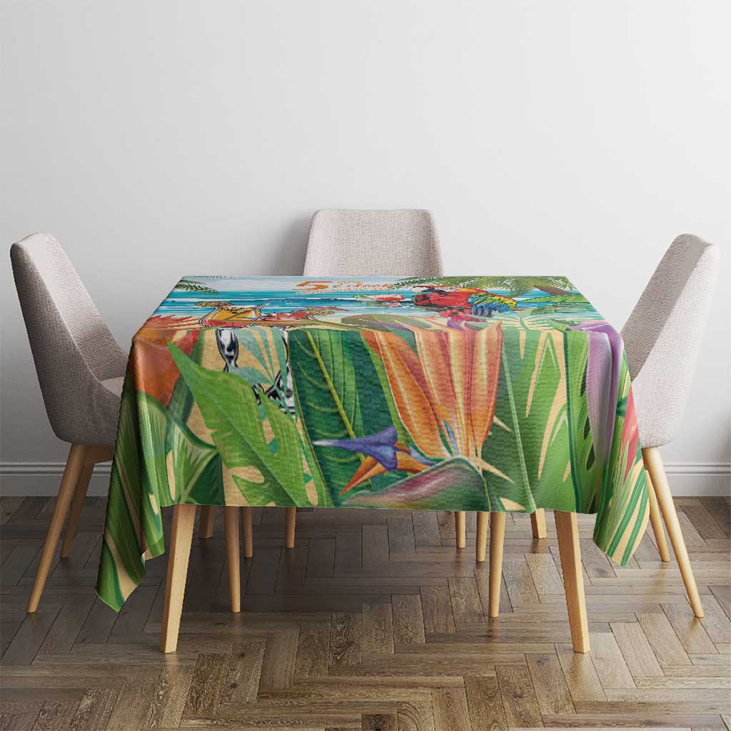 Aloha Hawaii Christmas Tablecloth It's 5 o'clock Somewhere - Wonder Print Shop