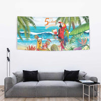 Aloha Hawaii Christmas Tapestry It's 5 o'clock Somewhere - Wonder Print Shop