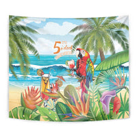 Aloha Hawaii Christmas Tapestry It's 5 o'clock Somewhere - Wonder Print Shop