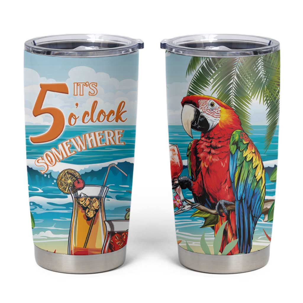 Aloha Hawaii Christmas Tumbler Cup It's 5 o'clock Somewhere - Wonder Print Shop