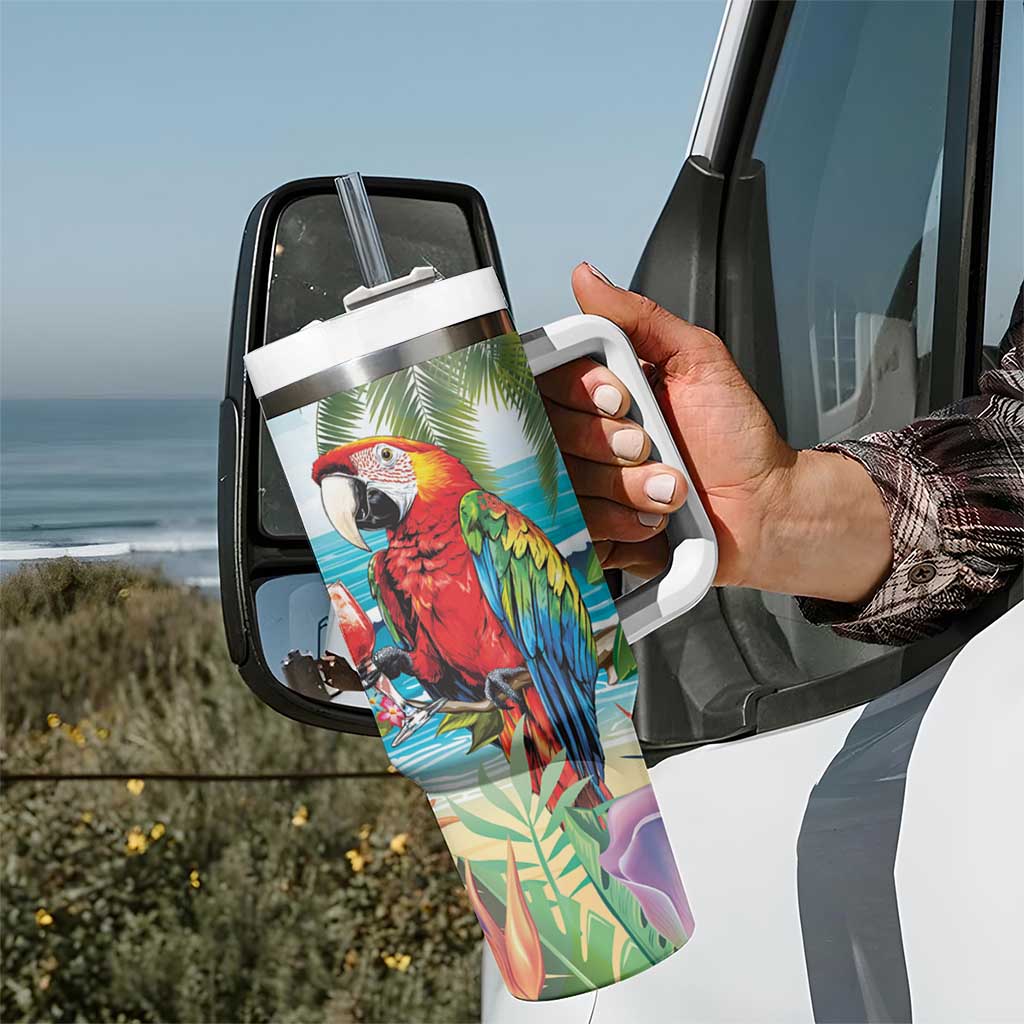 Aloha Hawaii Christmas Tumbler With Handle It's 5 o'clock Somewhere - Wonder Print Shop