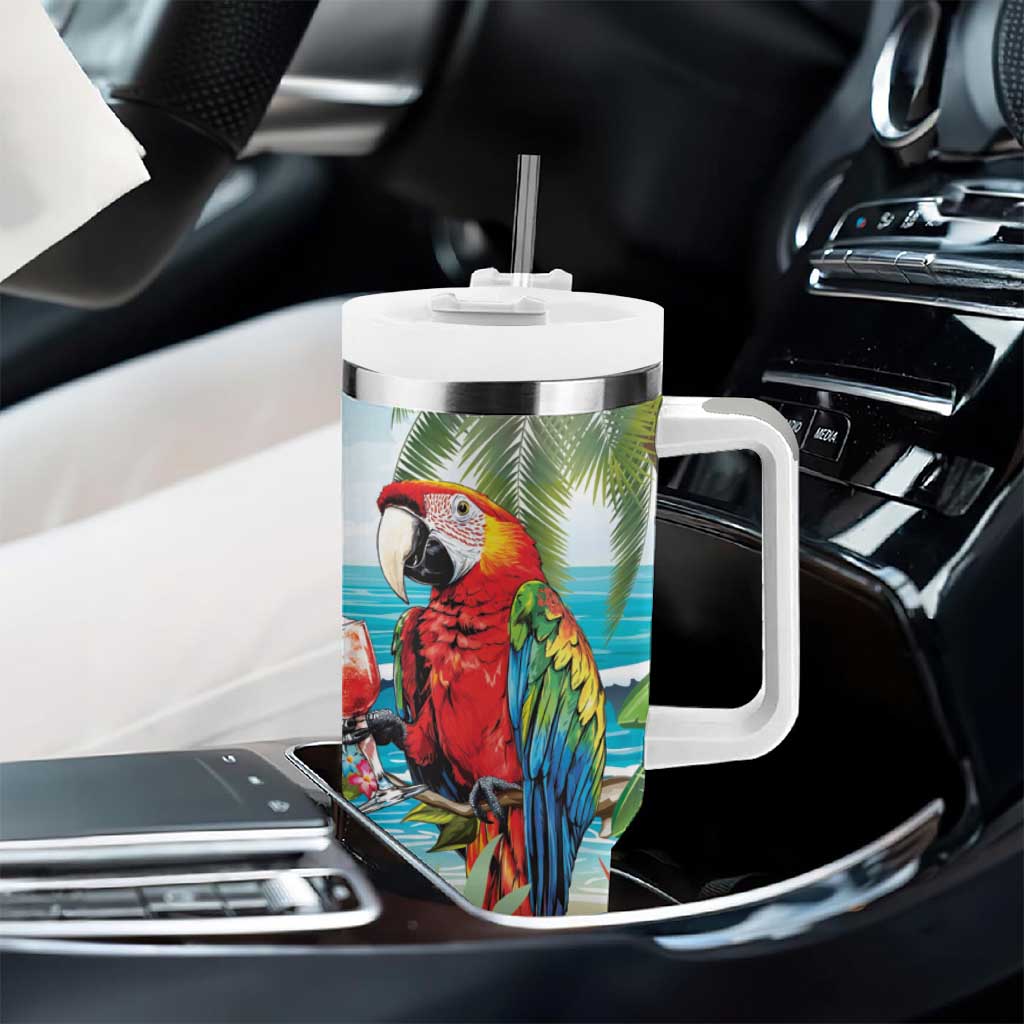 Aloha Hawaii Christmas Tumbler With Handle It's 5 o'clock Somewhere - Wonder Print Shop