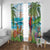 Aloha Hawaii Christmas Window Curtain It's 5 o'clock Somewhere - Wonder Print Shop