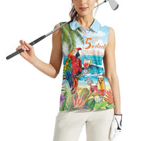 Aloha Hawaii Christmas Women Sleeveless Polo Shirt It's 5 o'clock Somewhere - Wonder Print Shop