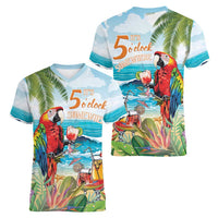 Aloha Hawaii Christmas Women V-Neck T-Shirt It's 5 o'clock Somewhere - Wonder Print Shop