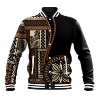 Samoa Siapo Motif Baseball Jacket Classic Style - Black Ver02 LT7 - Wonder Print Shop