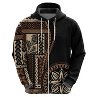 Samoa Siapo Motif Hoodie Classic Style - Black Ver02 - Wonder Print Shop
