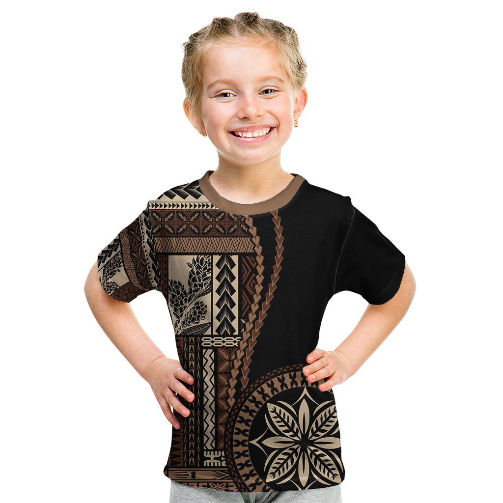 Samoa Siapo Motif Kid T Shirt Classic Style - Black Ver02 - Wonder Print Shop