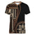 Samoa Siapo Motif Women V Neck T Shirt Classic Style - Black Ver02 - Wonder Print Shop