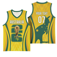 Australia Socceroos Custom Basketball Jersey 2026 Forever Golden - Wonder Print Shop