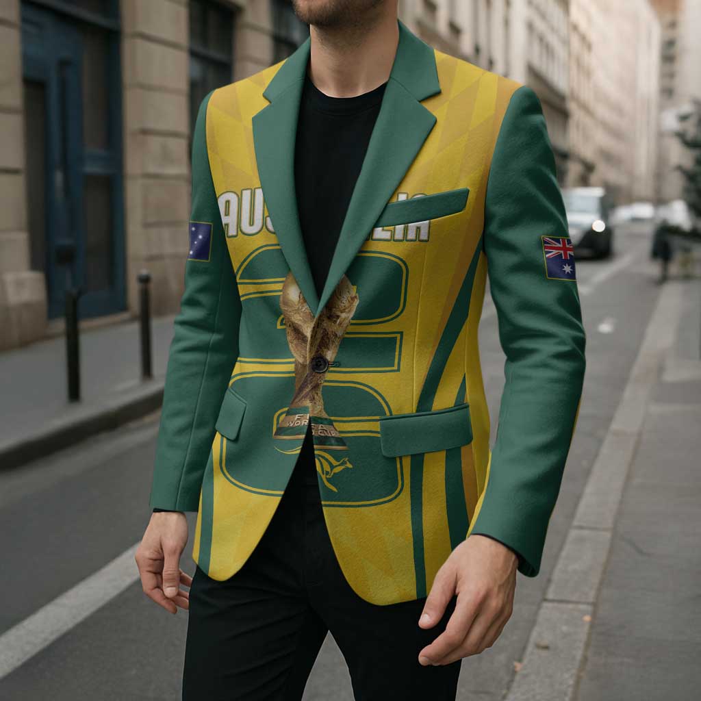 Australia Socceroos Custom Blazer 2026 Forever Golden - Wonder Print Shop