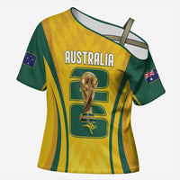 Australia Socceroos Custom Cross Shoulder Shirt 2026 Forever Golden - Wonder Print Shop